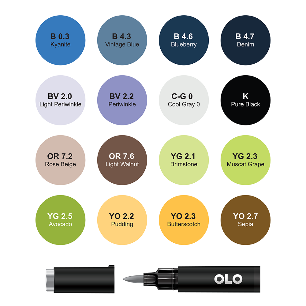 16 Color Brush Set 3 (+8 free Connector Rings)