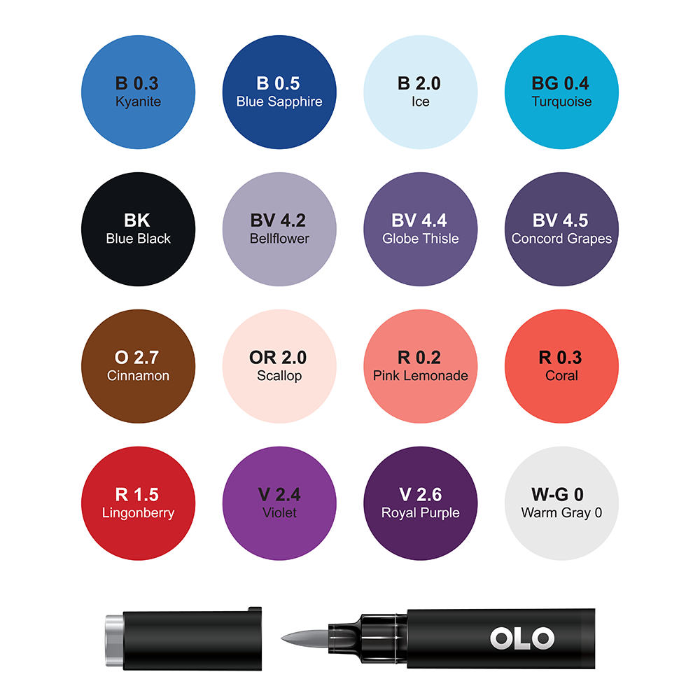 16 Colors OLO Brush set 5