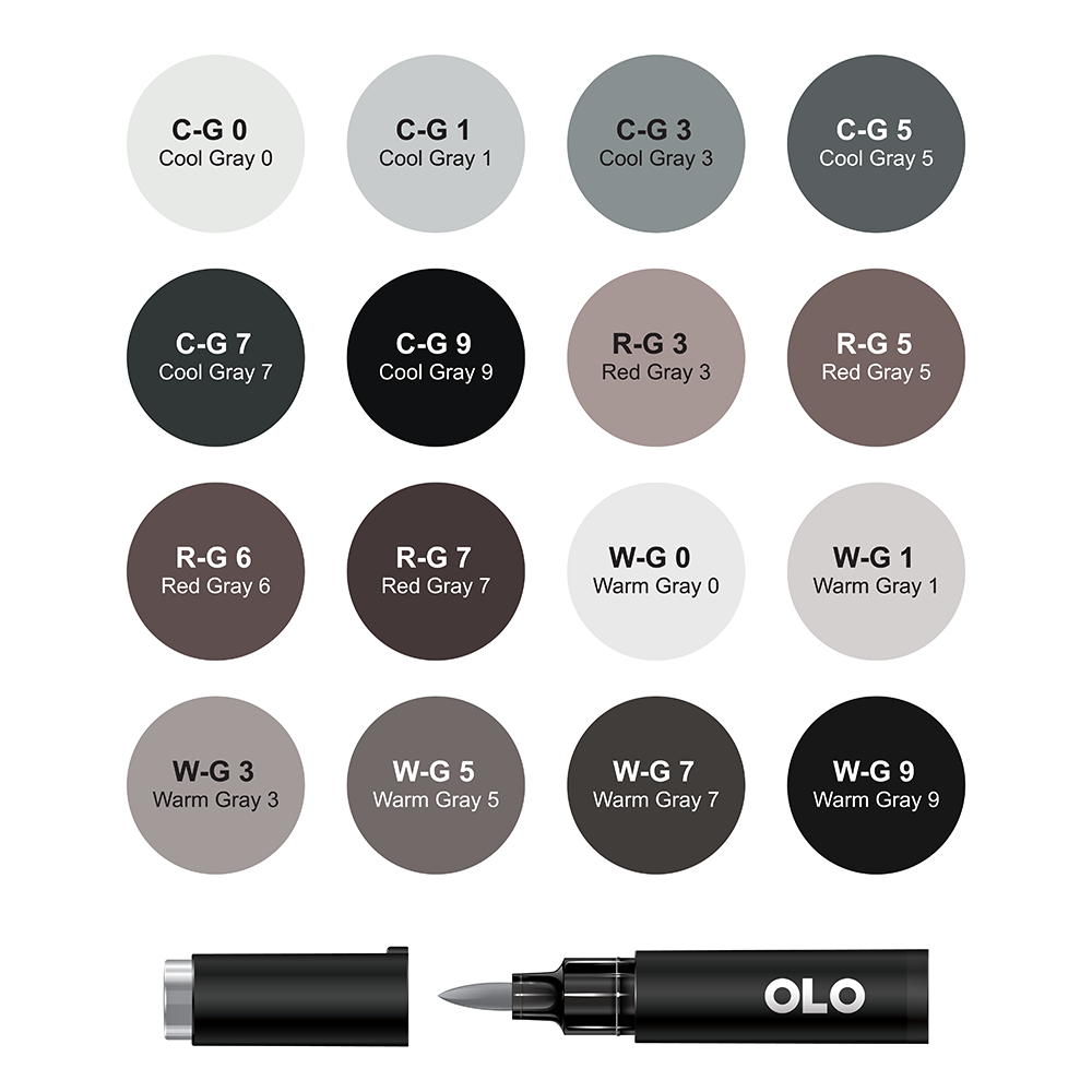 16 Colors OLO Brush set 9