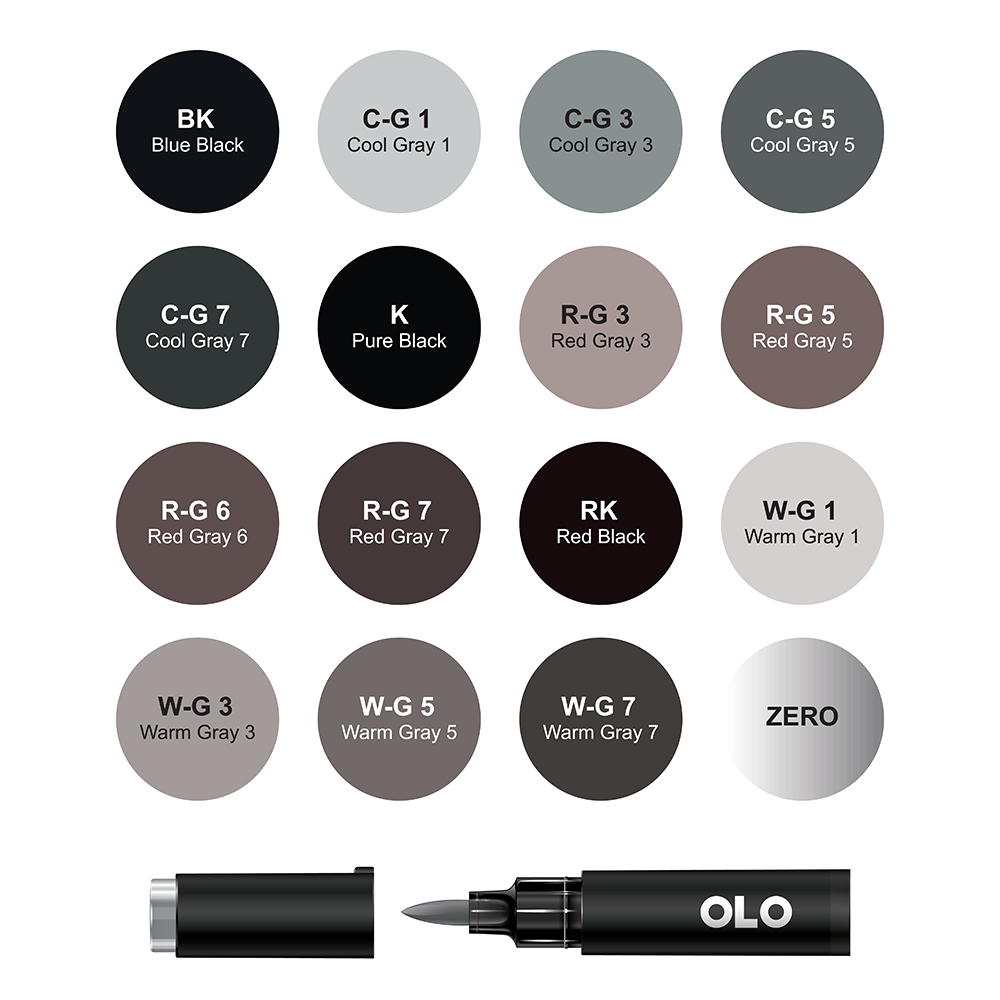16 Color Brush Set 10 (+8 free Connector Rings)