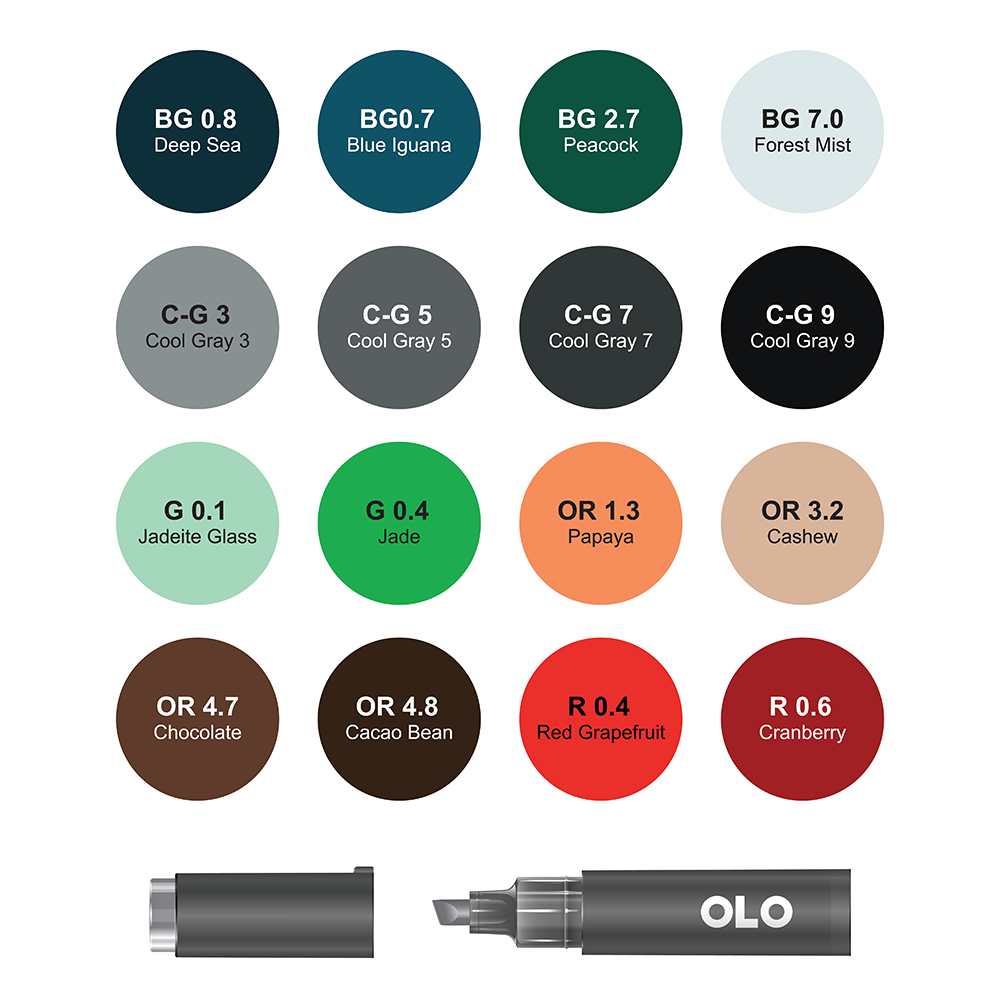 16 Color OLO Chisel Set 4