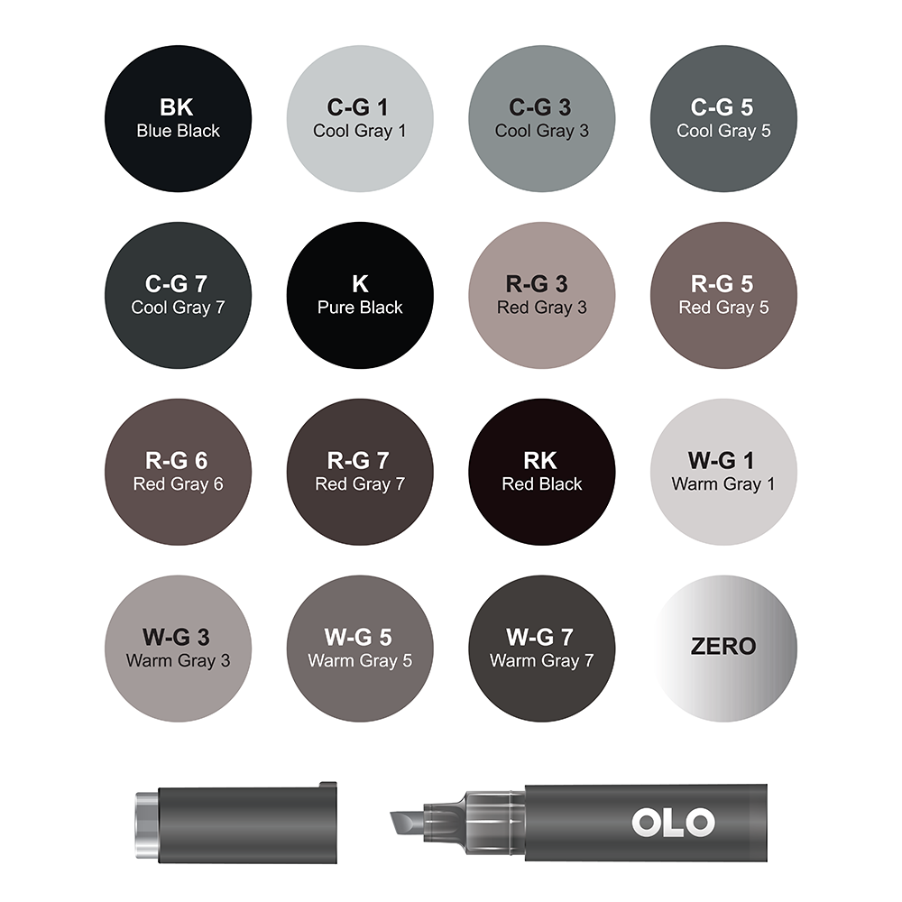 16 Color Chisel Set 10 (+8 free Connector Rings)