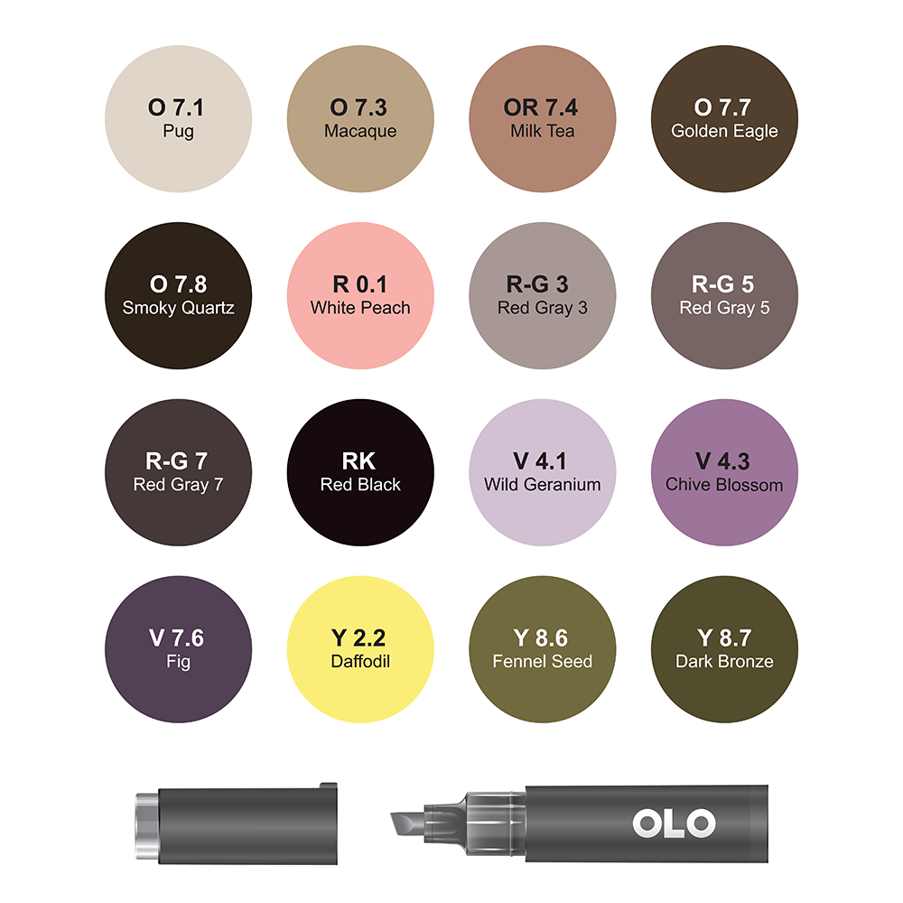 16 colors OLO chisel set 8