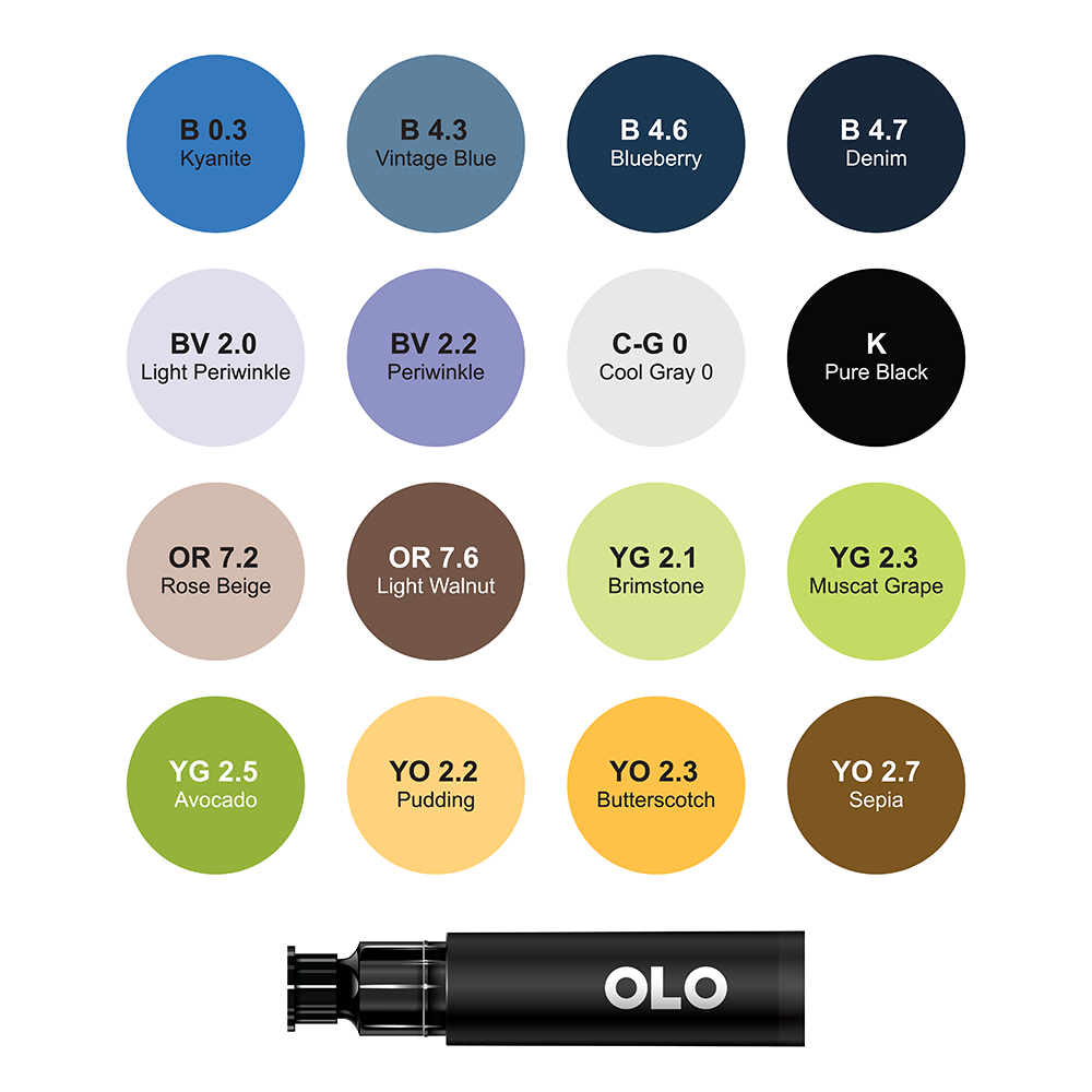 16 Color Collection 3 - Brush Replacement Ink