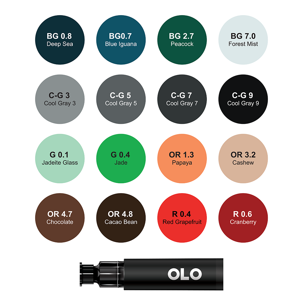 16 Color Collection 4 - Brush Replacement Ink