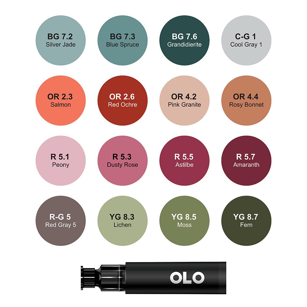 16 Color Collection 7 - Brush Replacement Ink