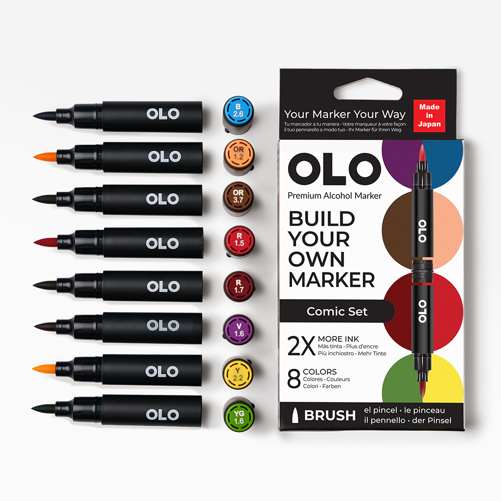 Comic 8pc Brush Set