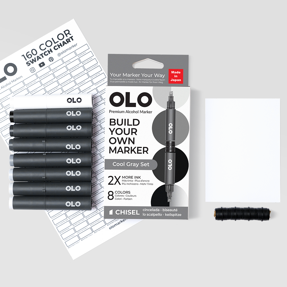 Cool Gray 8pc Chisel Set