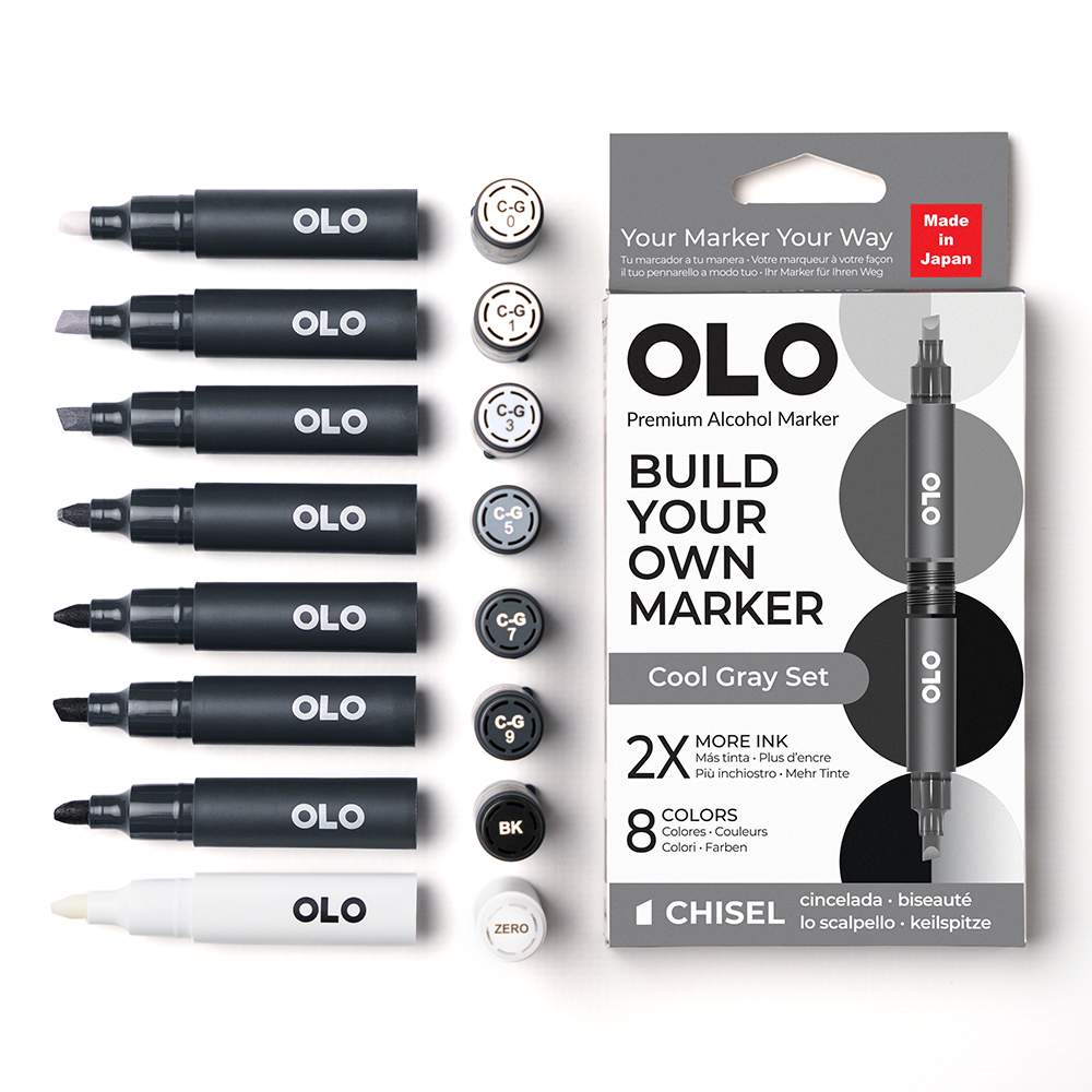 Cool Gray 8pc Chisel Set