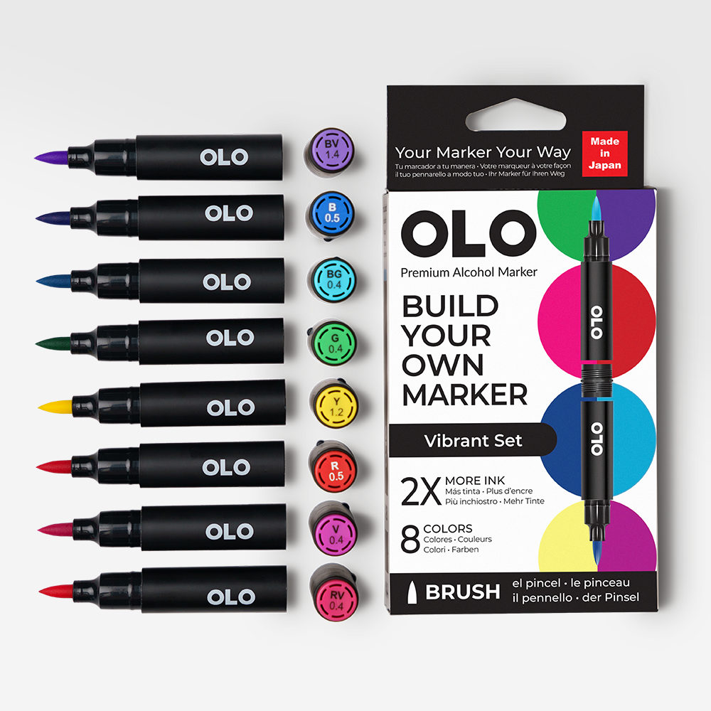 Vibrant 8pc Brush Set