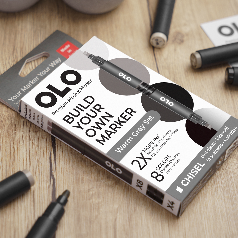 Warm Gray 8pc Chisel Set