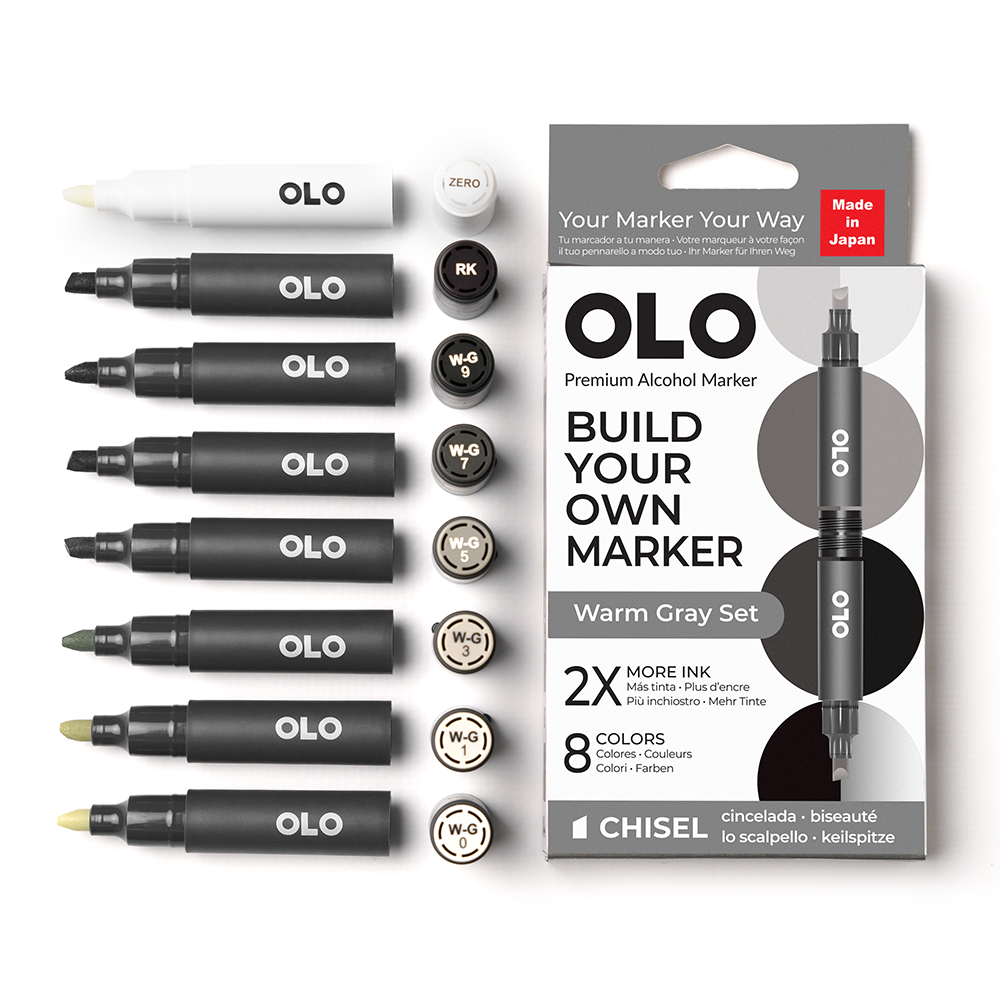 Warm Gray 8pc Chisel Set