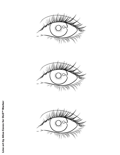 Line Drawing Eyelets OLO Marker Resources: Free Line Art, Color Charts, and Tutorials – OLO ...