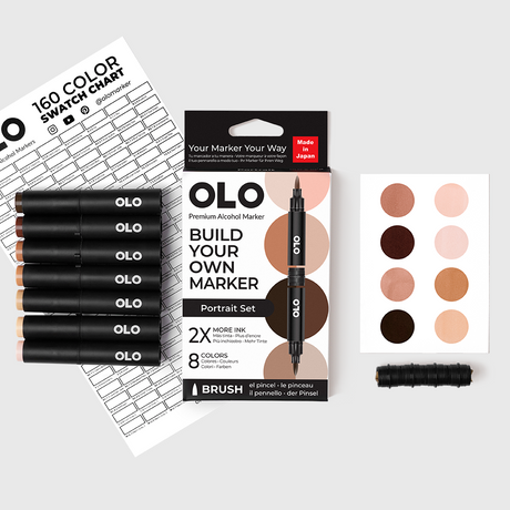 OLO Portrait 8pc Brush Set