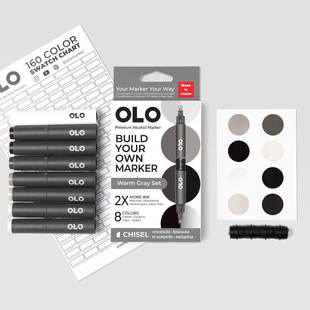 Warm Gray 8pc Chisel Set