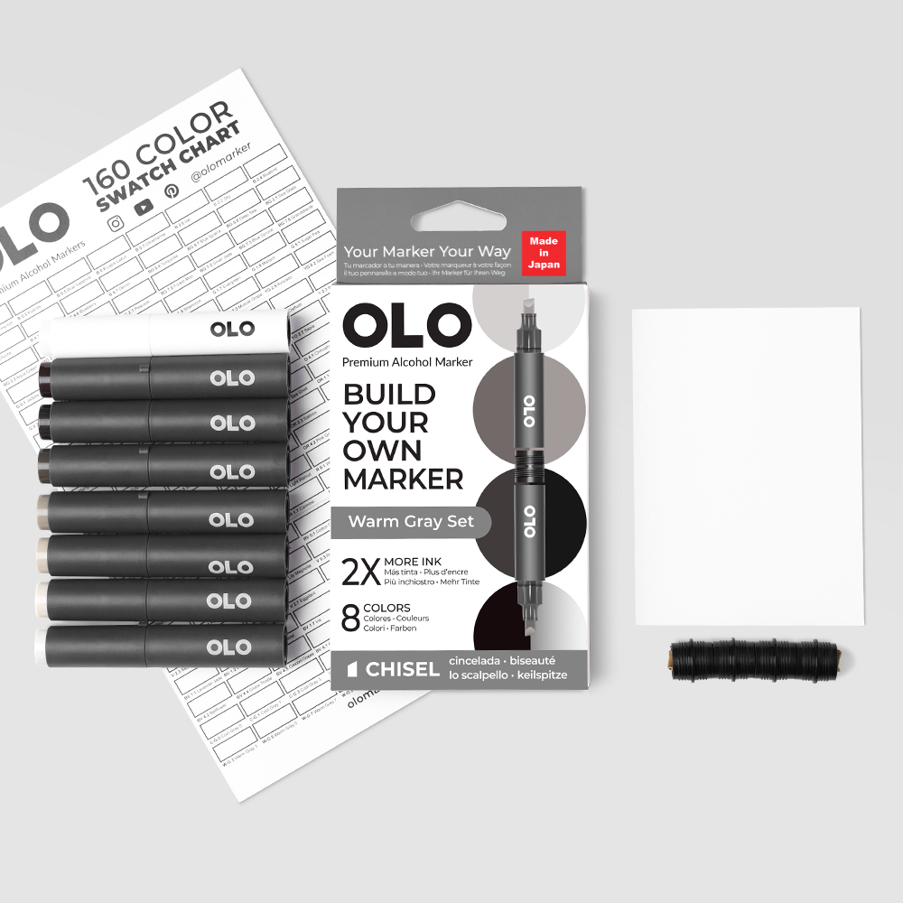 Warm Gray 8pc Chisel Set