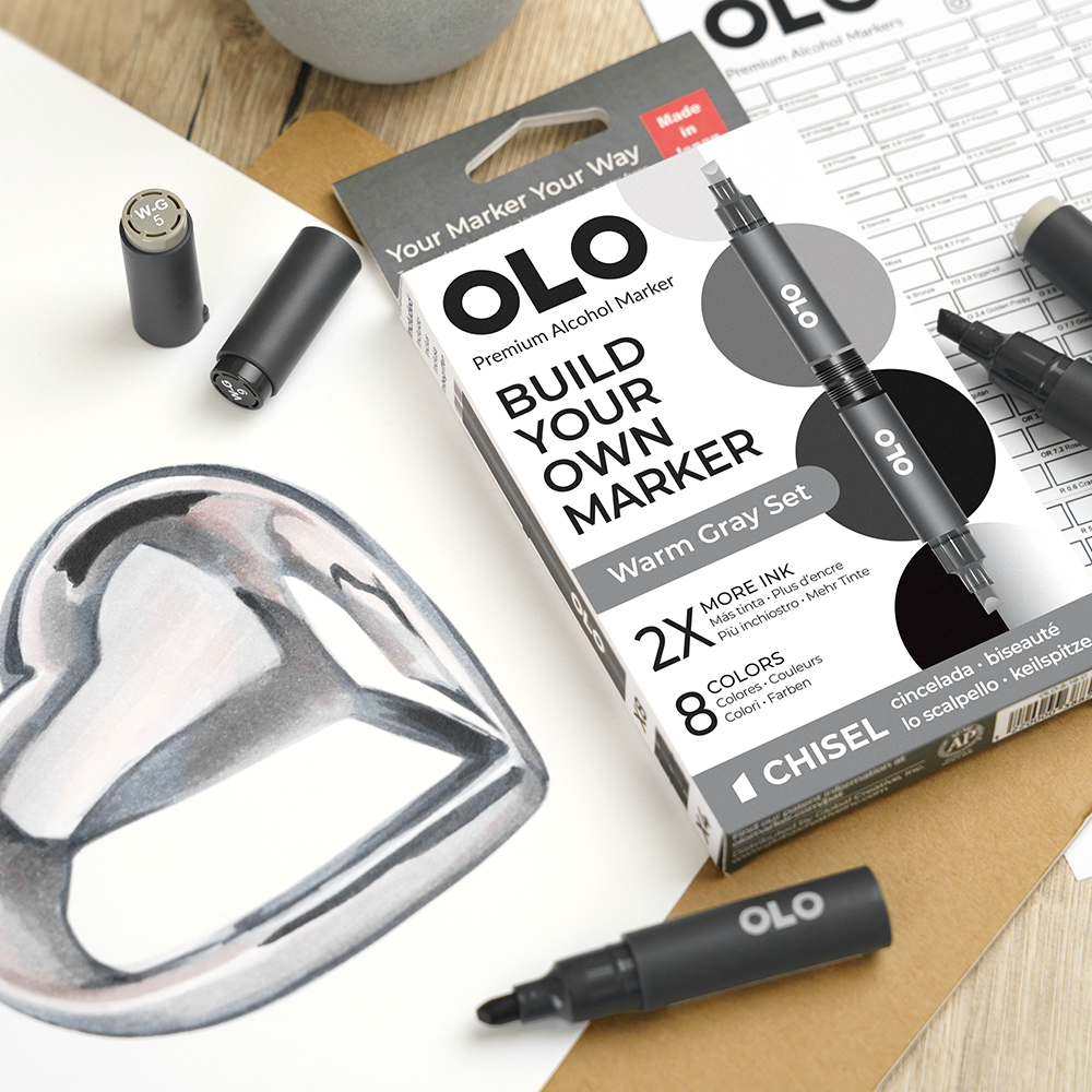 Warm Gray 8pc Chisel Set