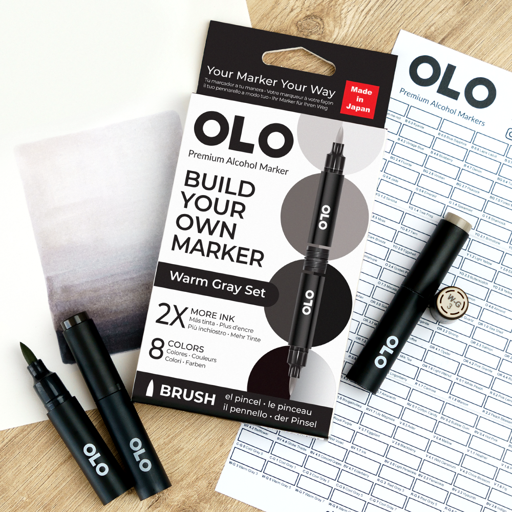 Warm Gray 8pc Brush Set