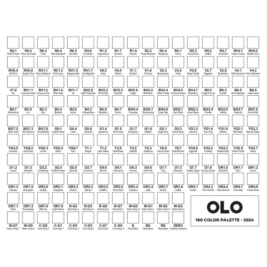 OLO Marker Resources Free Line Art, Color Charts, and Tutorials OLO