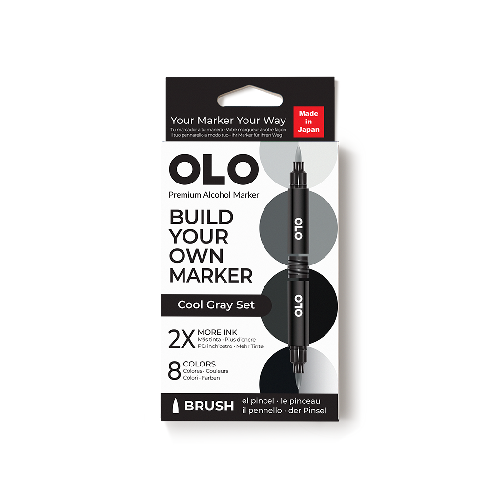 Cool Gray 8pc Brush Set