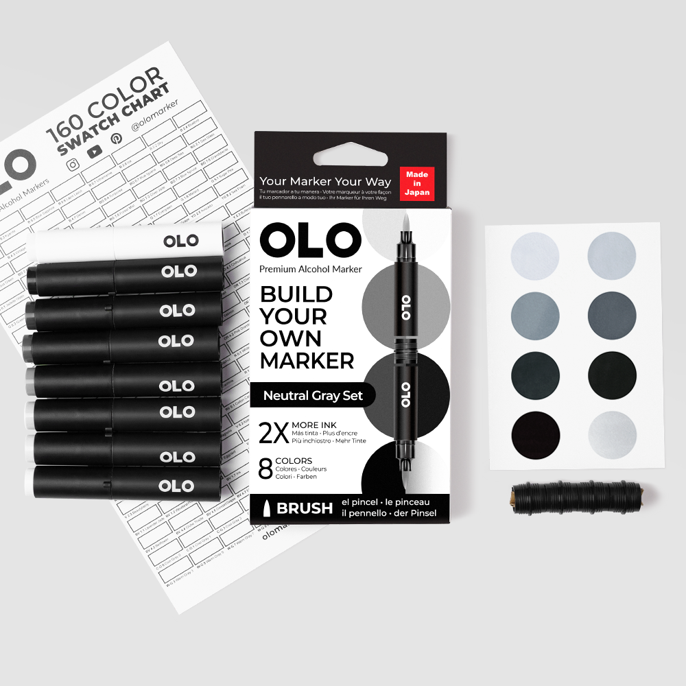 8pc Brush Neutral Gray Set – New Colors