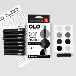 8pc Brush Neutral Gray Set – New Colors