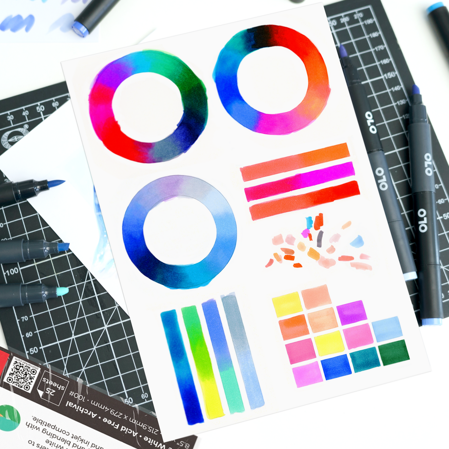 OLO Premium Marker Blending Card – 25 Sheets