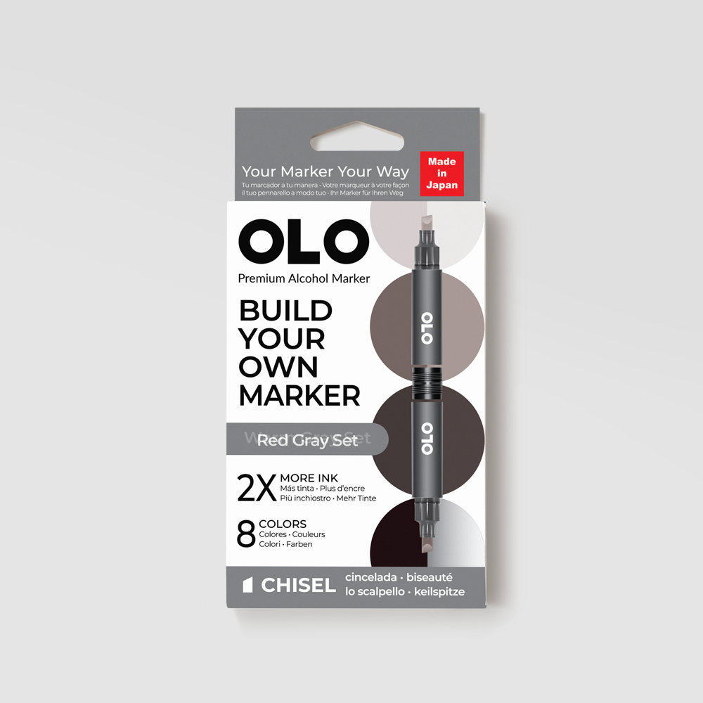 8pc Chisel Red Gray Set – New Colors